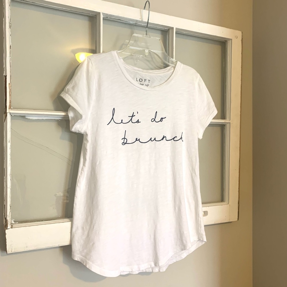 LOFT “let’s do brunch” tee - Picture 1 of 6